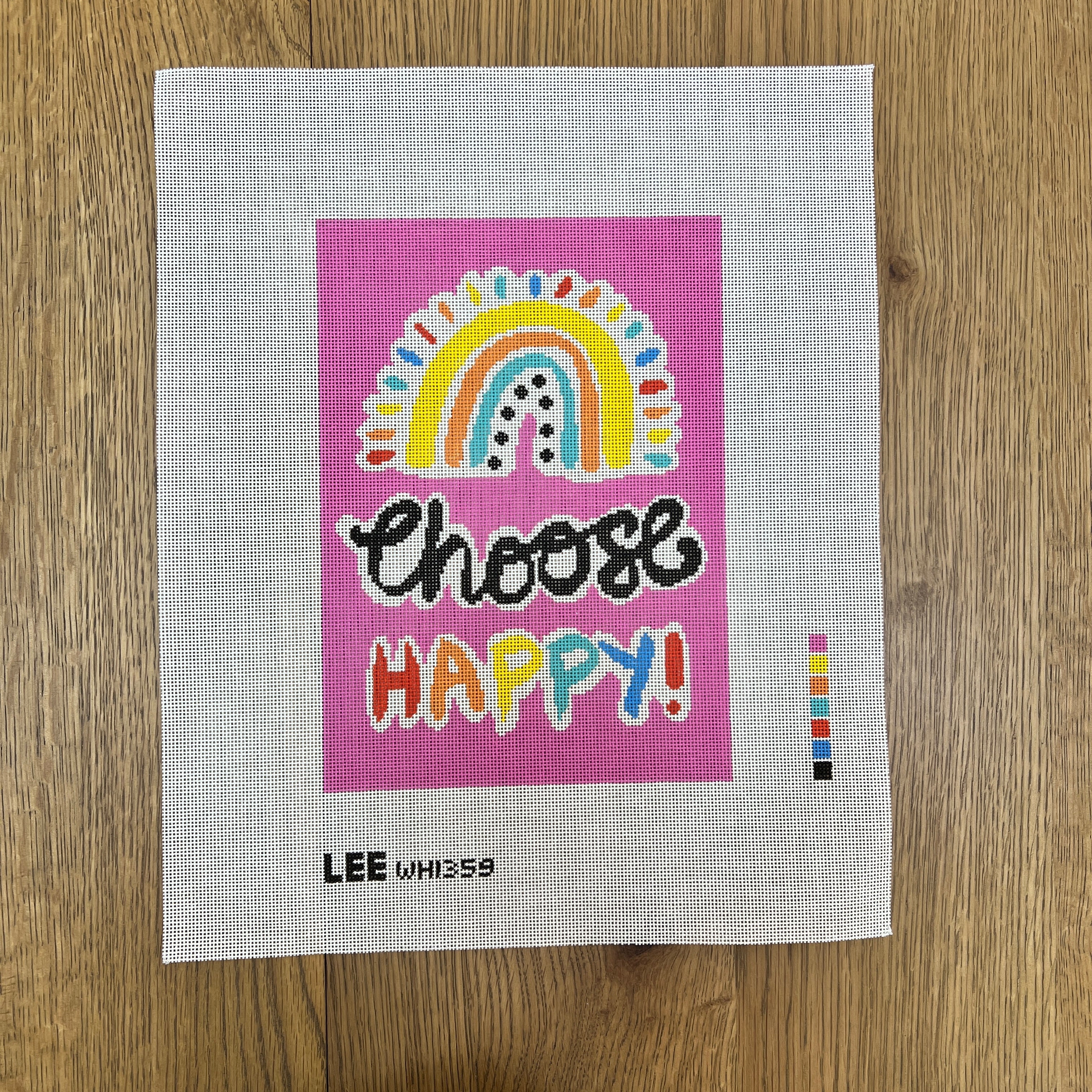 Choose Happy Pink Sign – The Needlepoint Clubhouse
