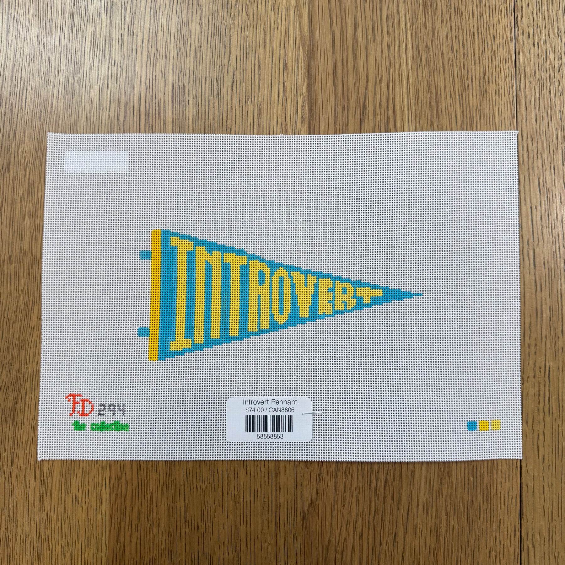 Introvert Pennant – The Needlepoint Clubhouse