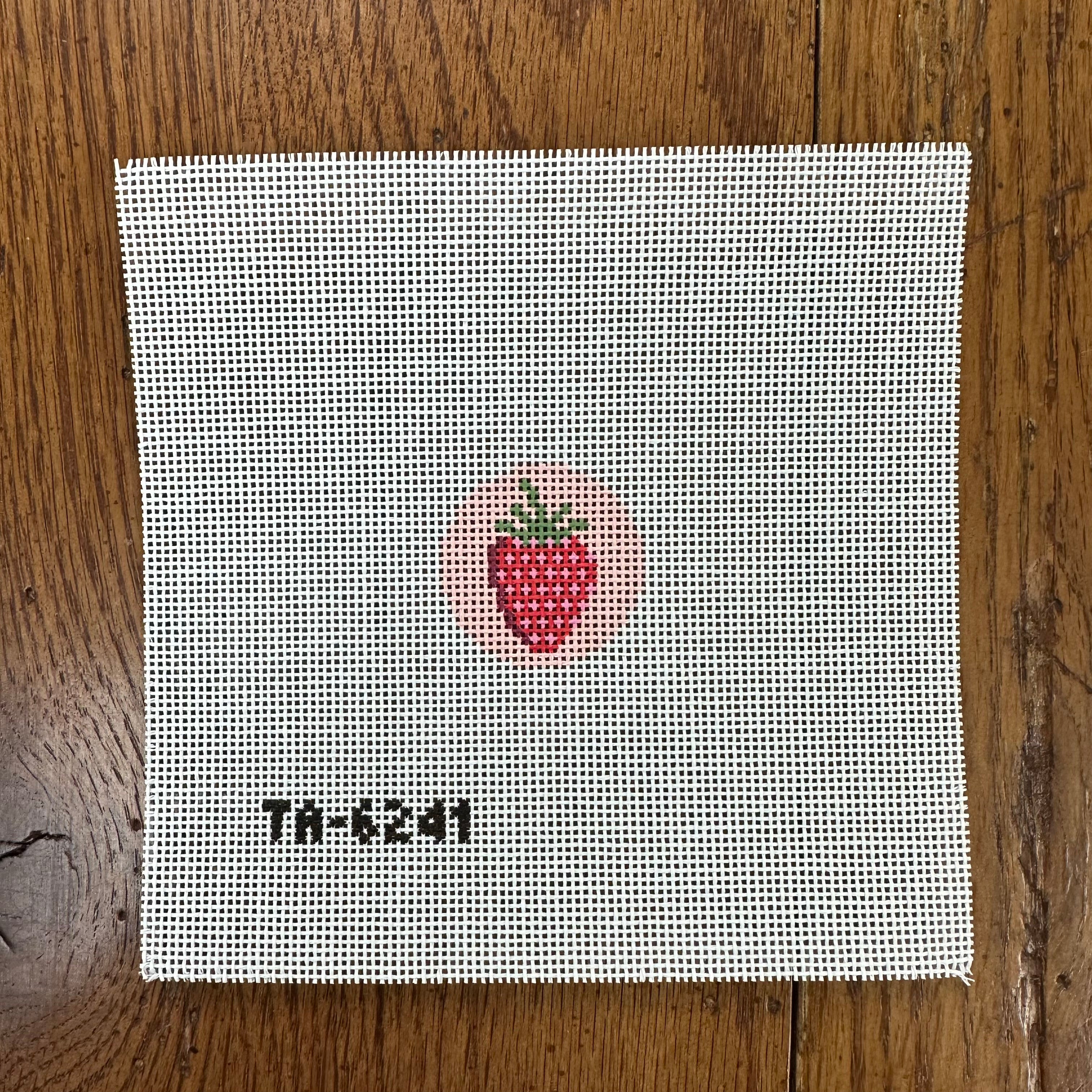 Strawberry Fob Insert – The Needlepoint Clubhouse
