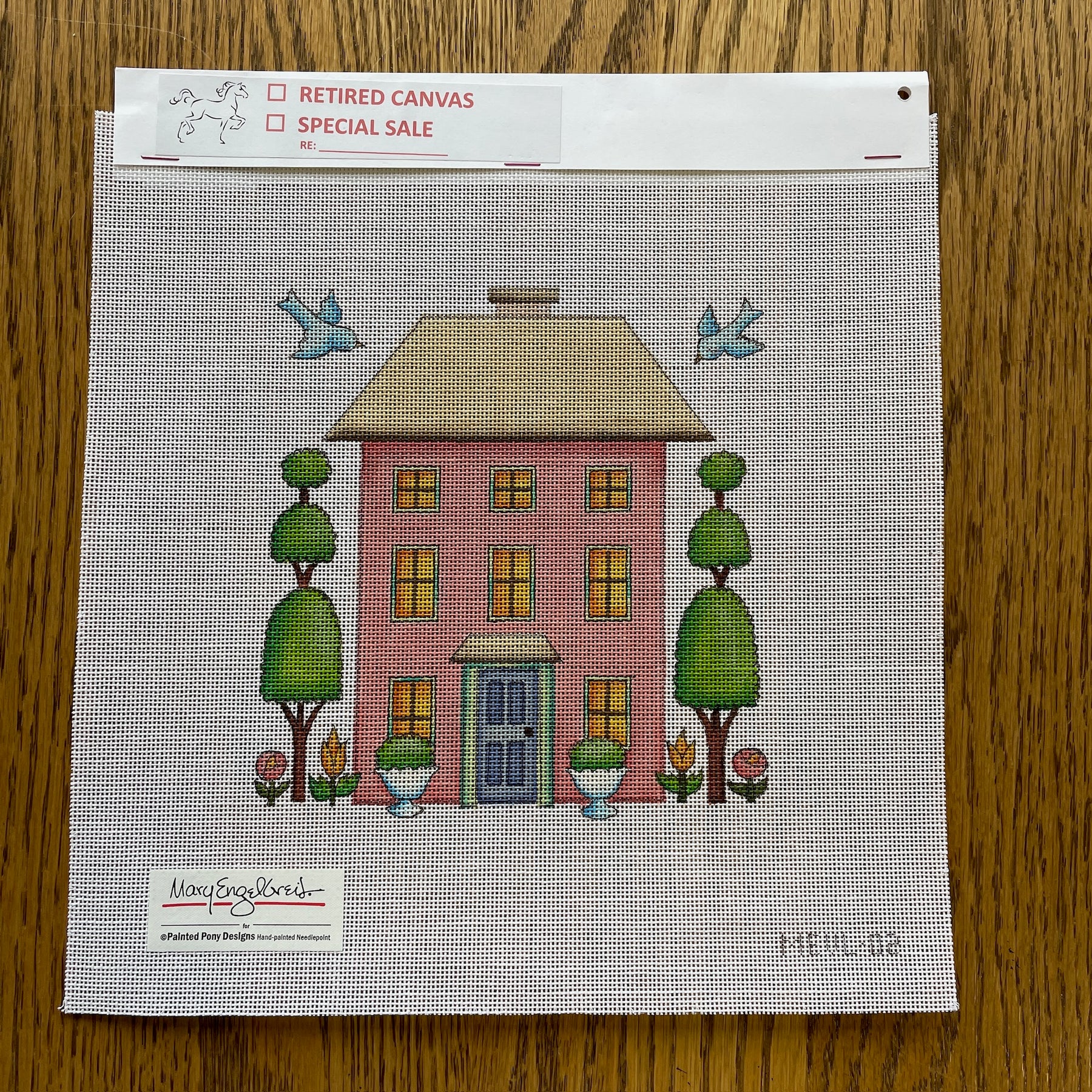 MEVL02 RETIRED 2024 Pink House The Needlepoint Clubhouse