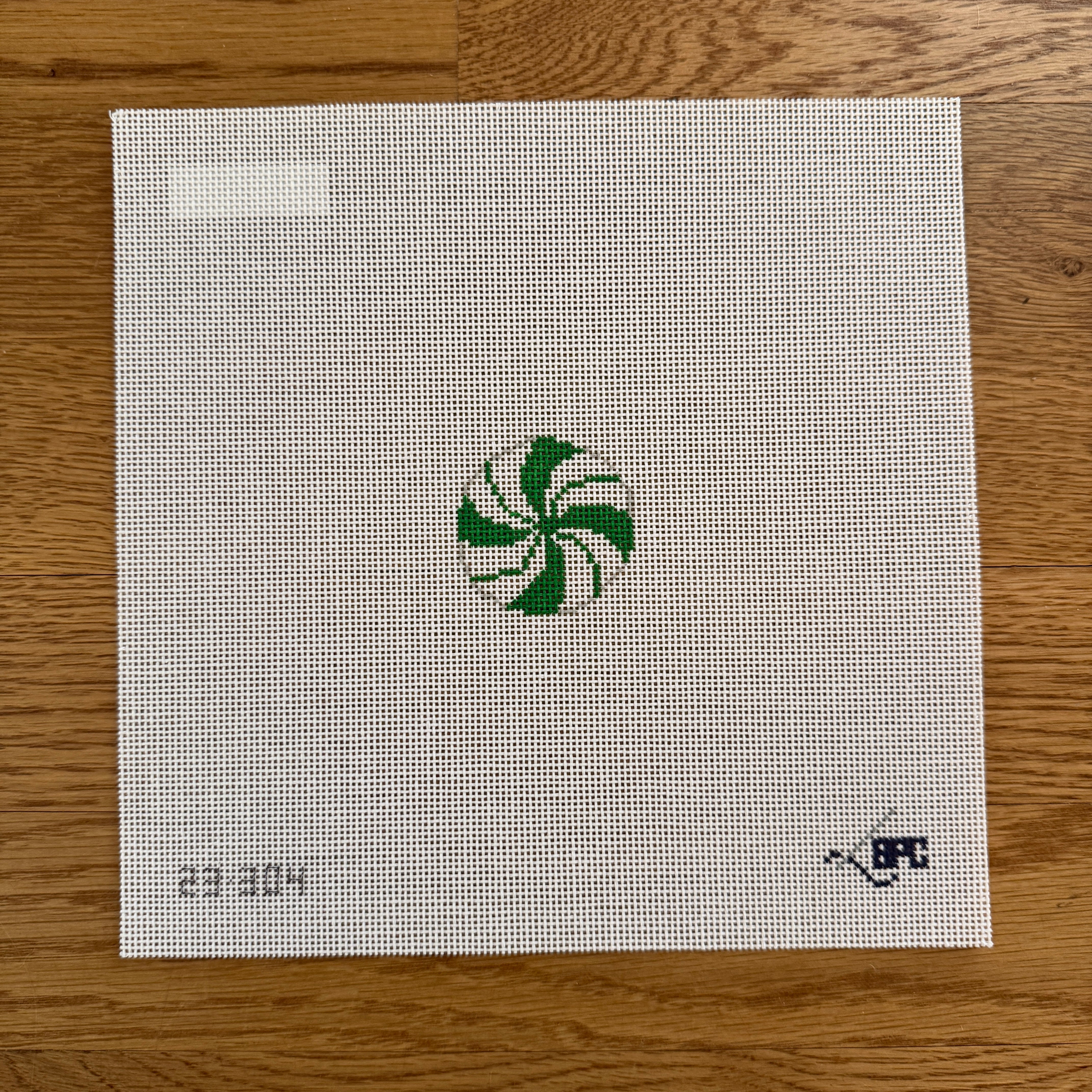 Mini Peppermint Round Green – The Needlepoint Clubhouse