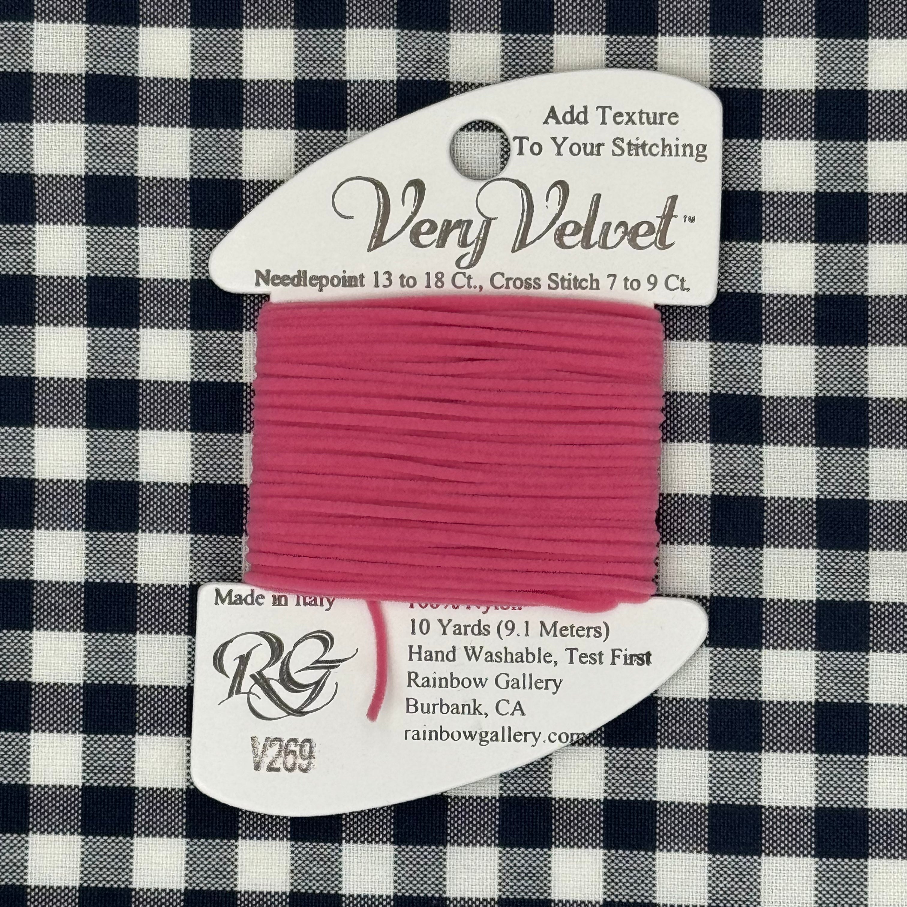 Bootcut Velvet Raspberry V269 Medium Raspberry | Very Velvet – The Needlepoint Clubhouse