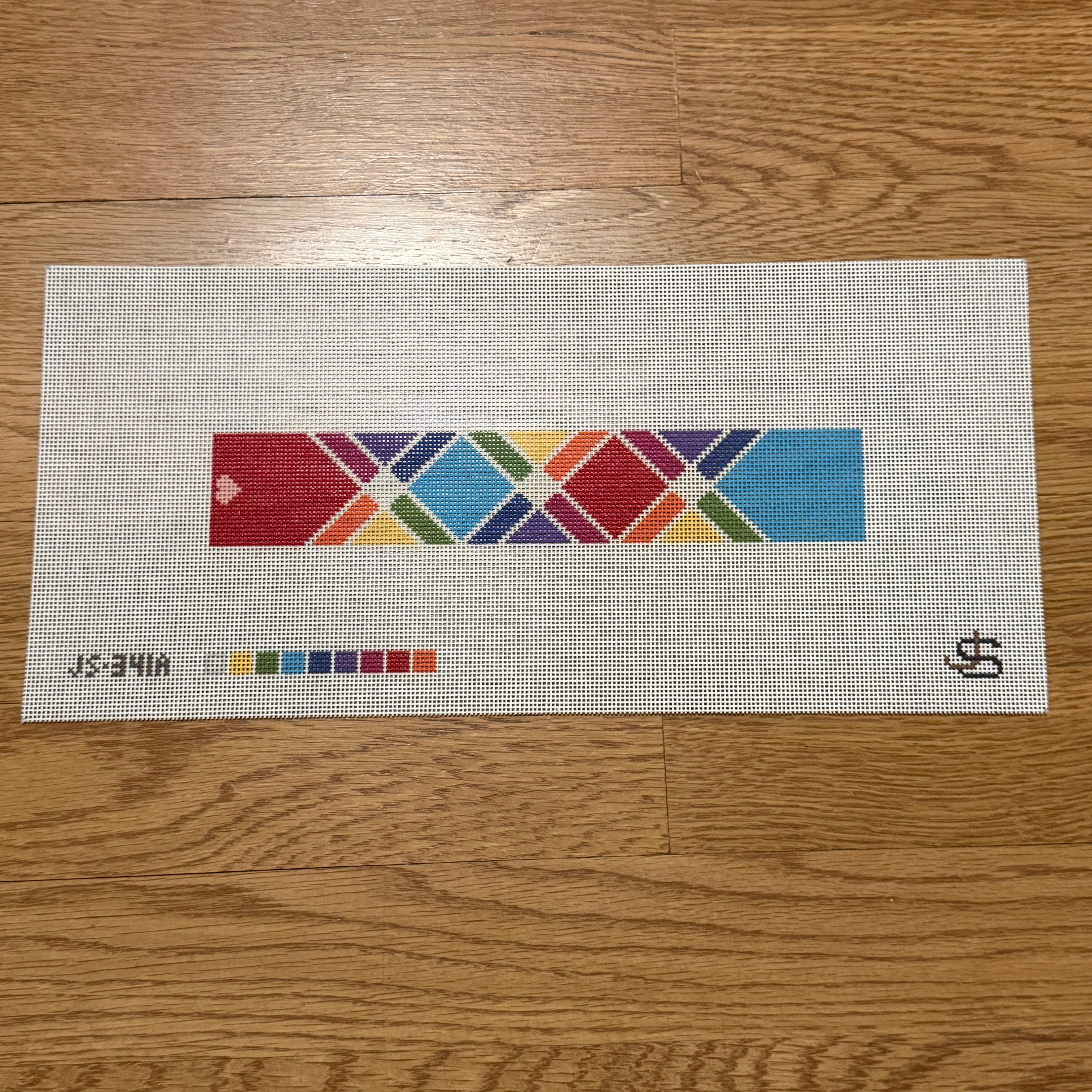 Rainbow Square Key Fob – The Needlepoint Clubhouse