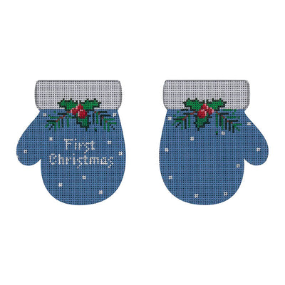 MT02 First Christmas Mittens Blue