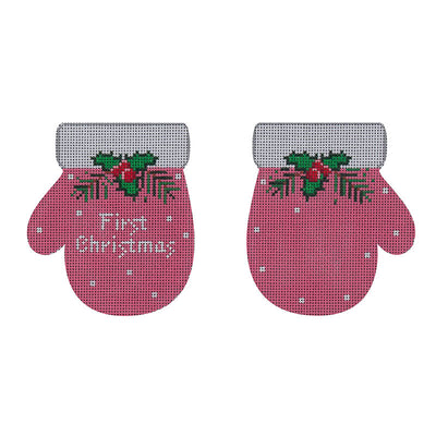MT03 First Christmas Mittens Pink
