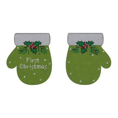 MT11 First Christmas Mittens, Pale Green