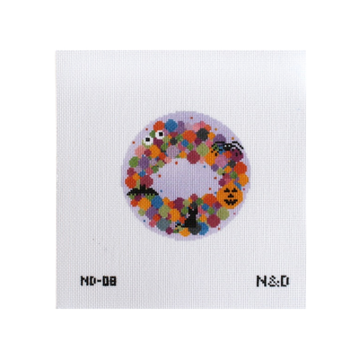 ND-08 Colorful Spooky Wreath Ornament