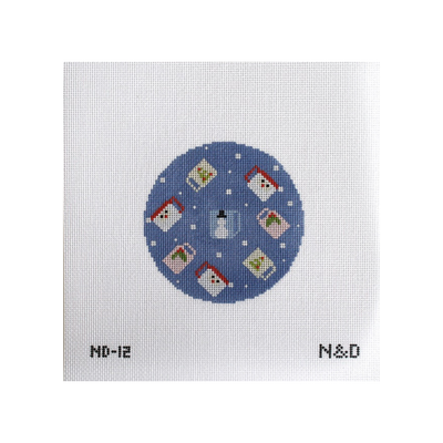 ND-12 Colorful Christmas Mugs Round Ornament