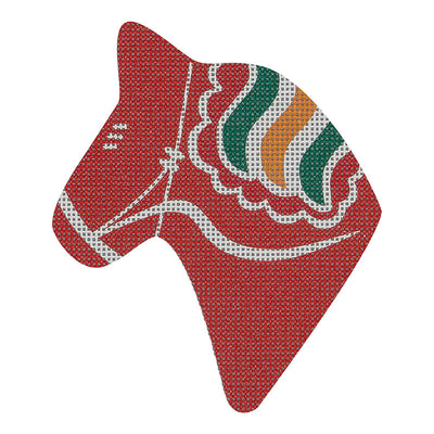 NOR13* Dala Horse Head, Orange red
