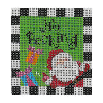 SAN01B No Peeking Santa  (13 mesh)