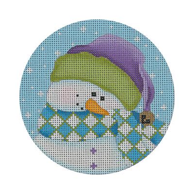 SN26 Shy Snowman, green/purple