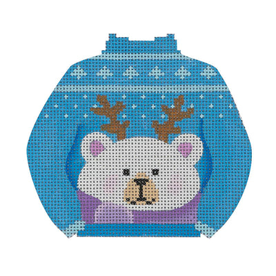 SWT07 Polar Bear w/Antlers Sweater