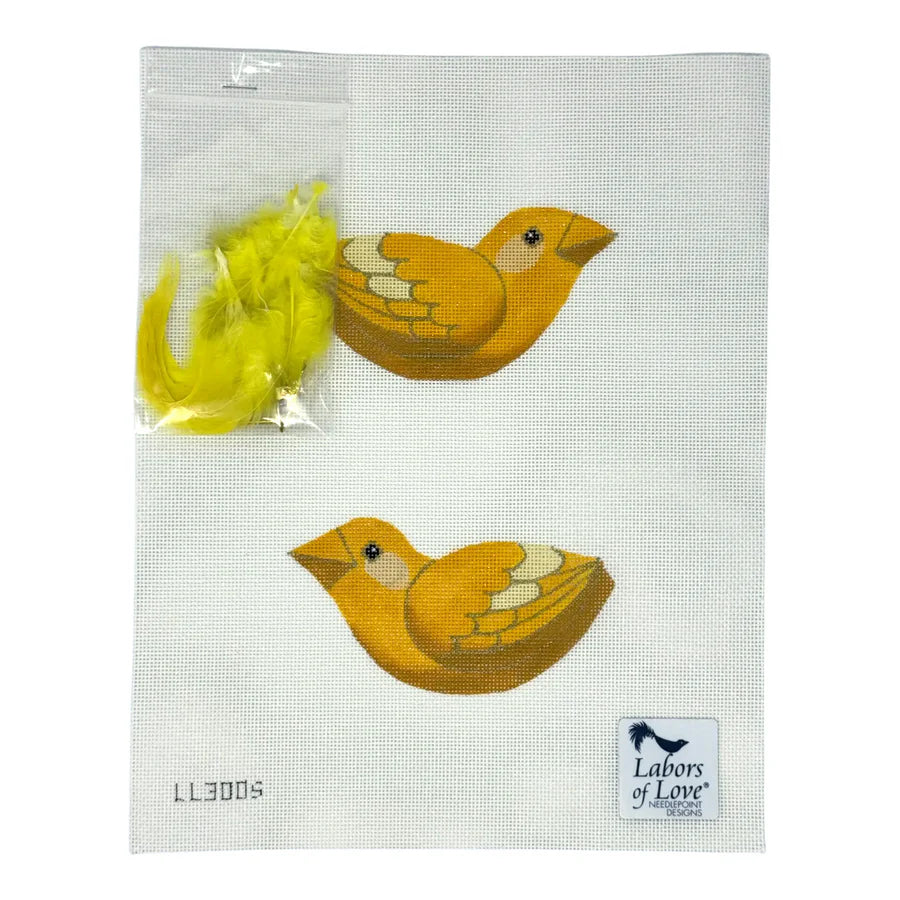 Canary | Clip-on Bird – The Needlepoint Clubhouse
