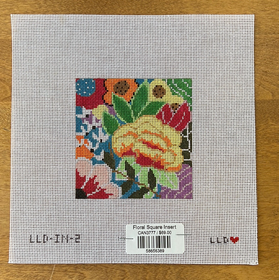 Floral Square Insert – The Needlepoint Clubhouse