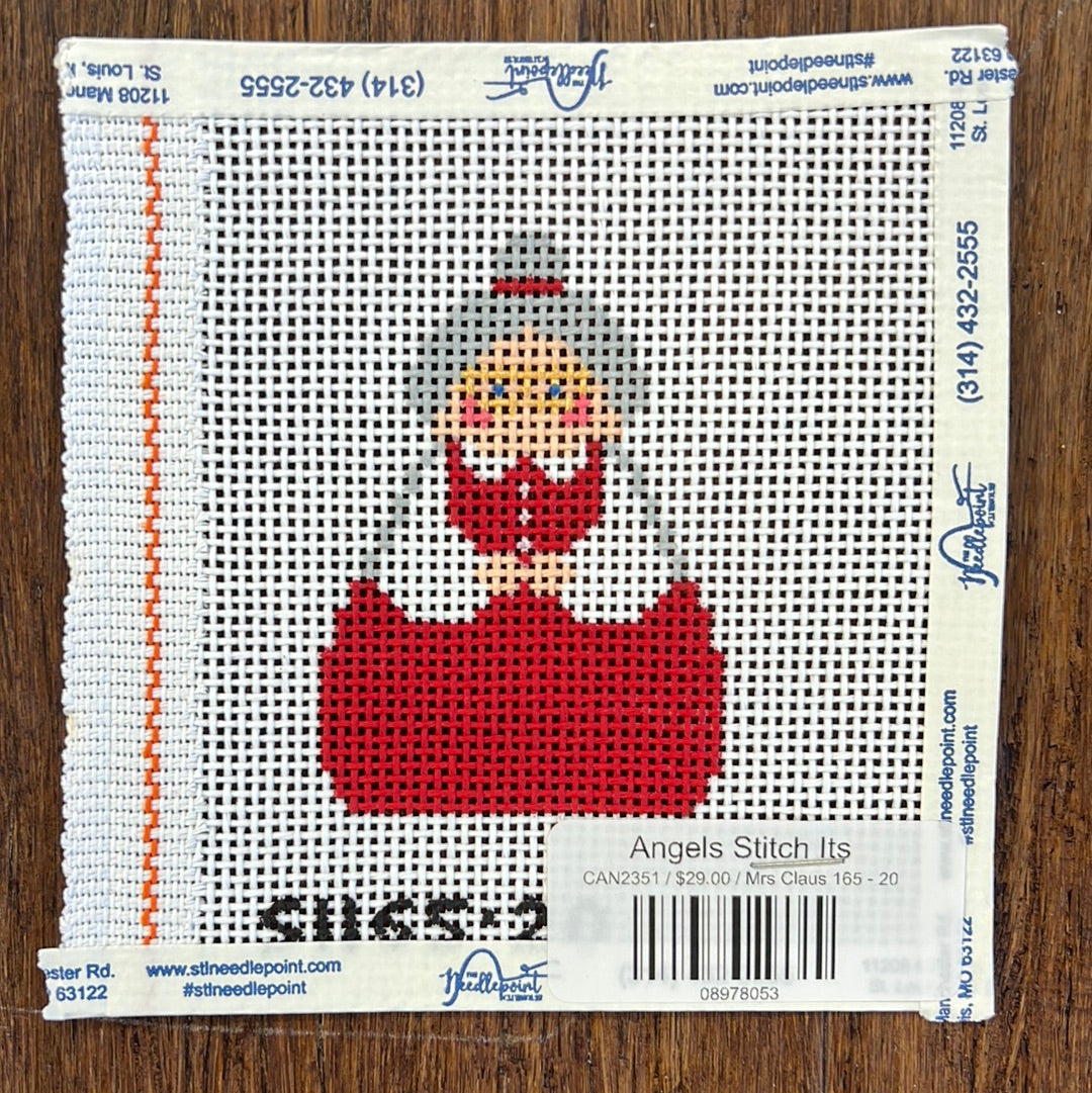 Stitch It Angels - Mrs. Claus Angel – The Needlepoint Clubhouse