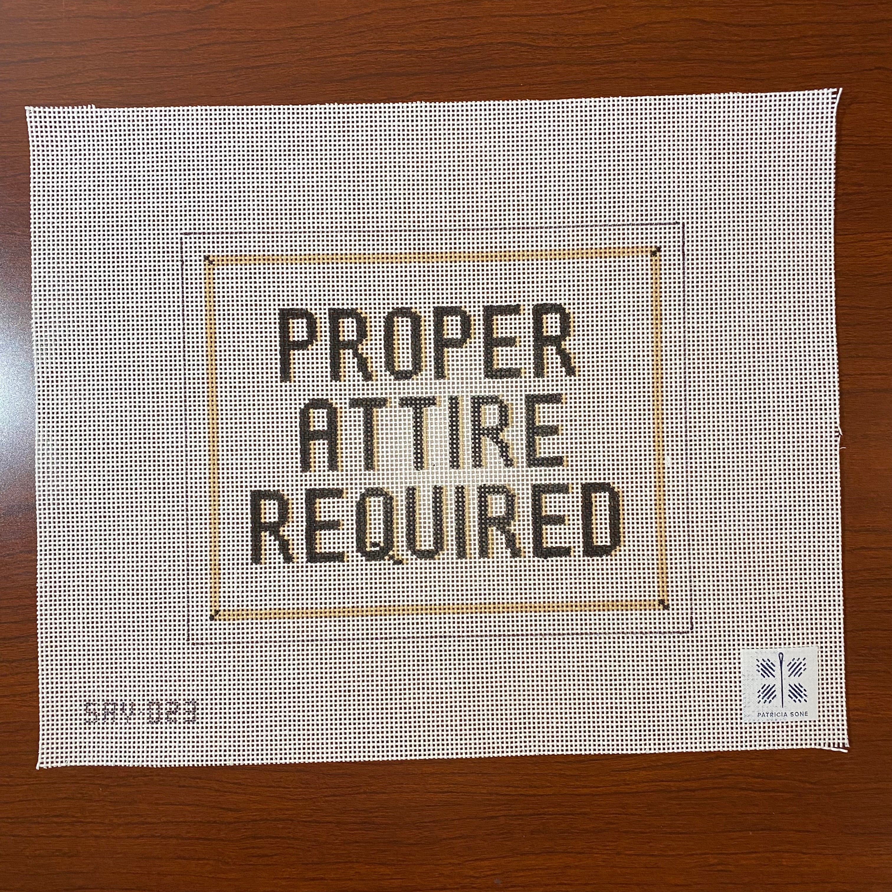 Proper Attire Required – The Needlepoint Clubhouse