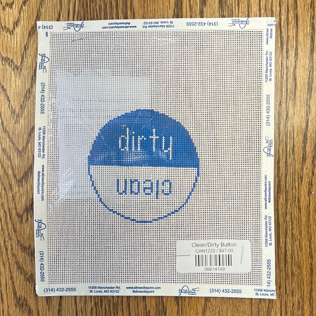 Clean/Dirty Button – The Needlepoint Clubhouse