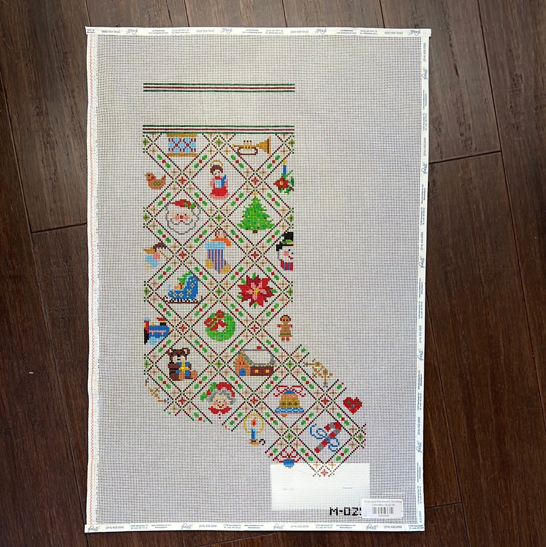Diamond Patchwork Stocking – The Needlepoint Clubhouse
