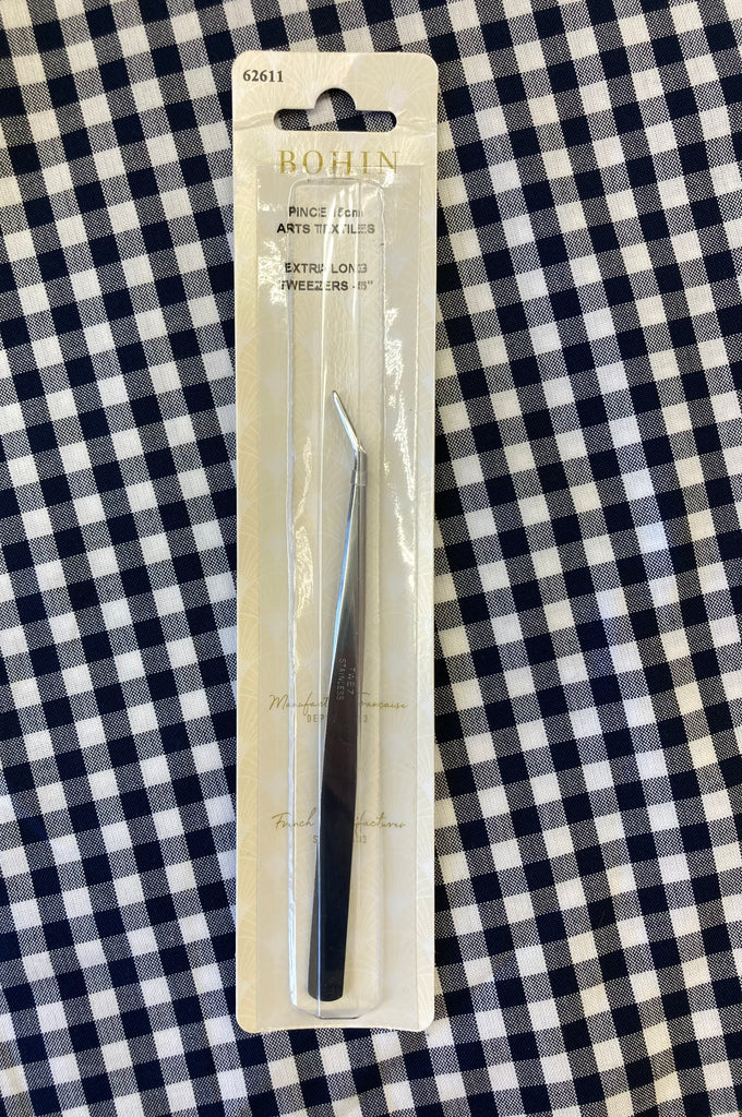 Bohin Bent Extra Long Tweezers - Needlepoint Joint
