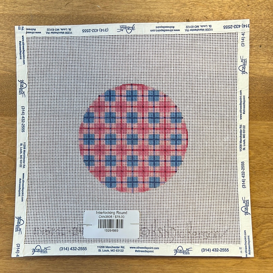 Interlocking Round The Needlepoint Clubhouse